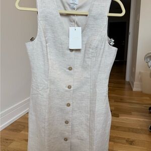 Aritzia Wilfred Aria dress in Natural Ecru CruiseLinen